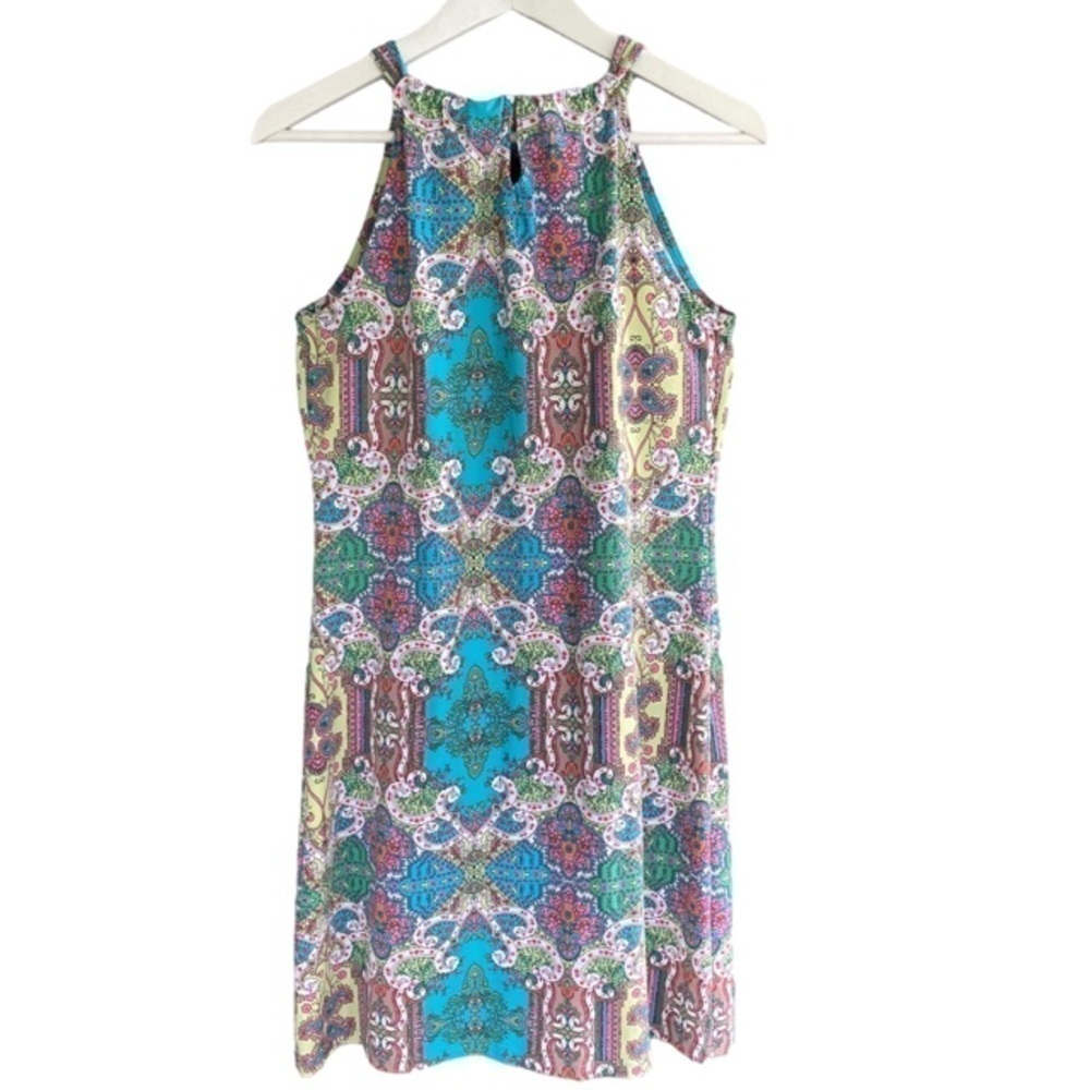 CHARTER CLUB Dress Sleeveless Unique Soft Pastel Paisley Print Women